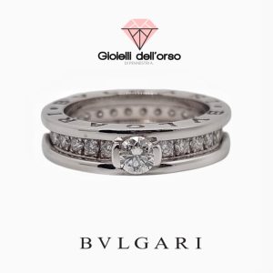 Bulgari Anello BZero 1 con Diamanti oro bianco