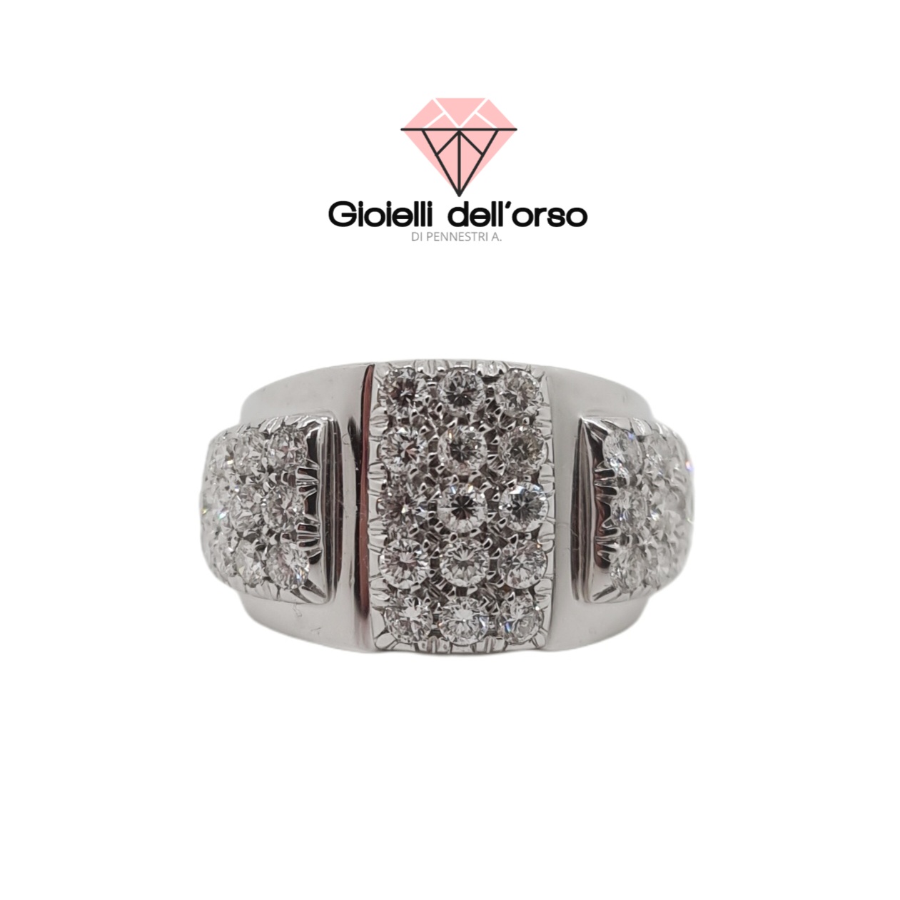 Anello pavè di brillanti usato