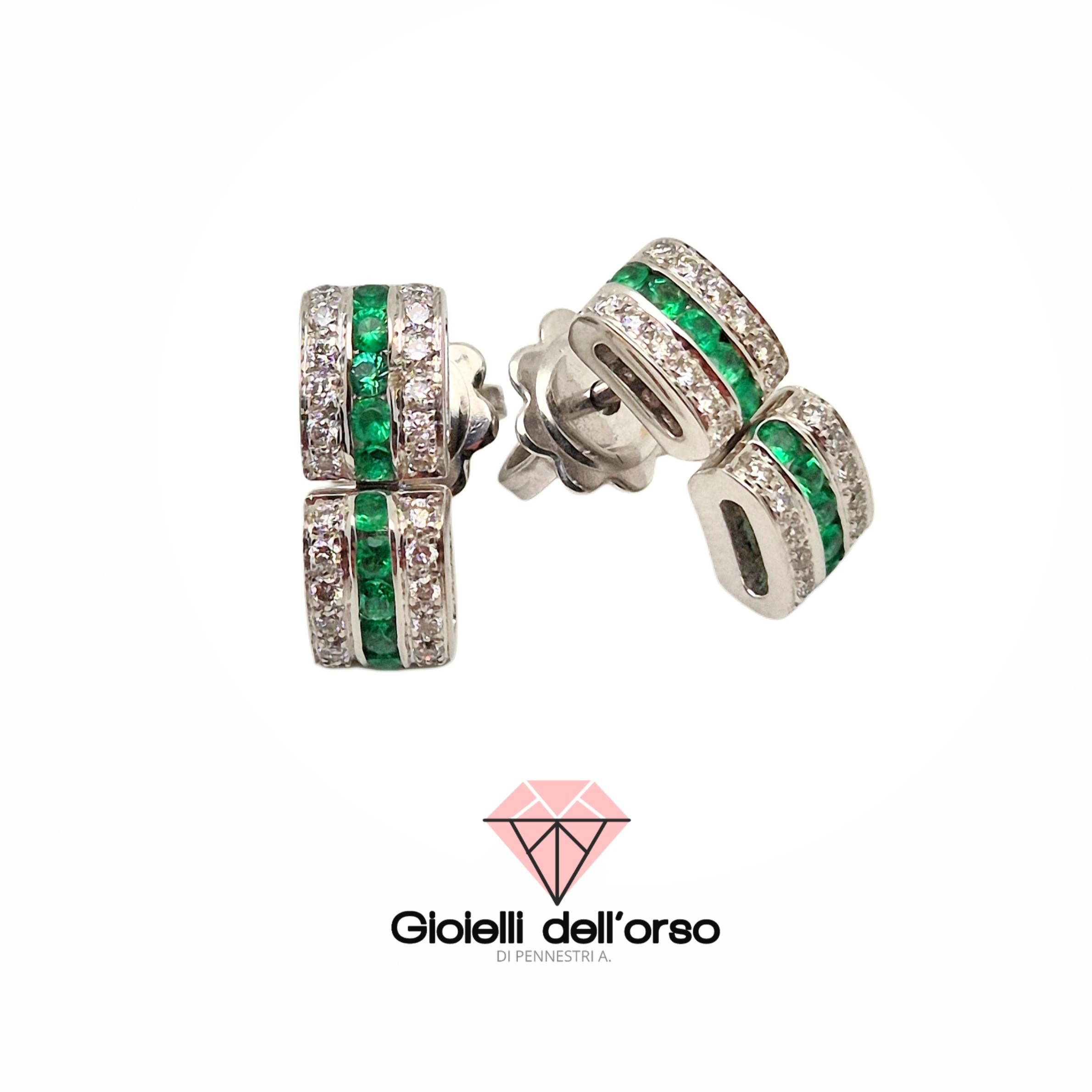 orecchini smeraldi e brillanti usati