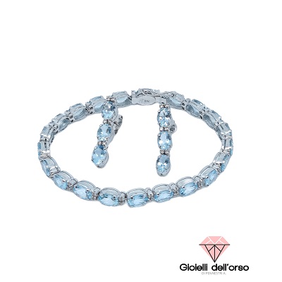 parure acquamarina e brillanti usata