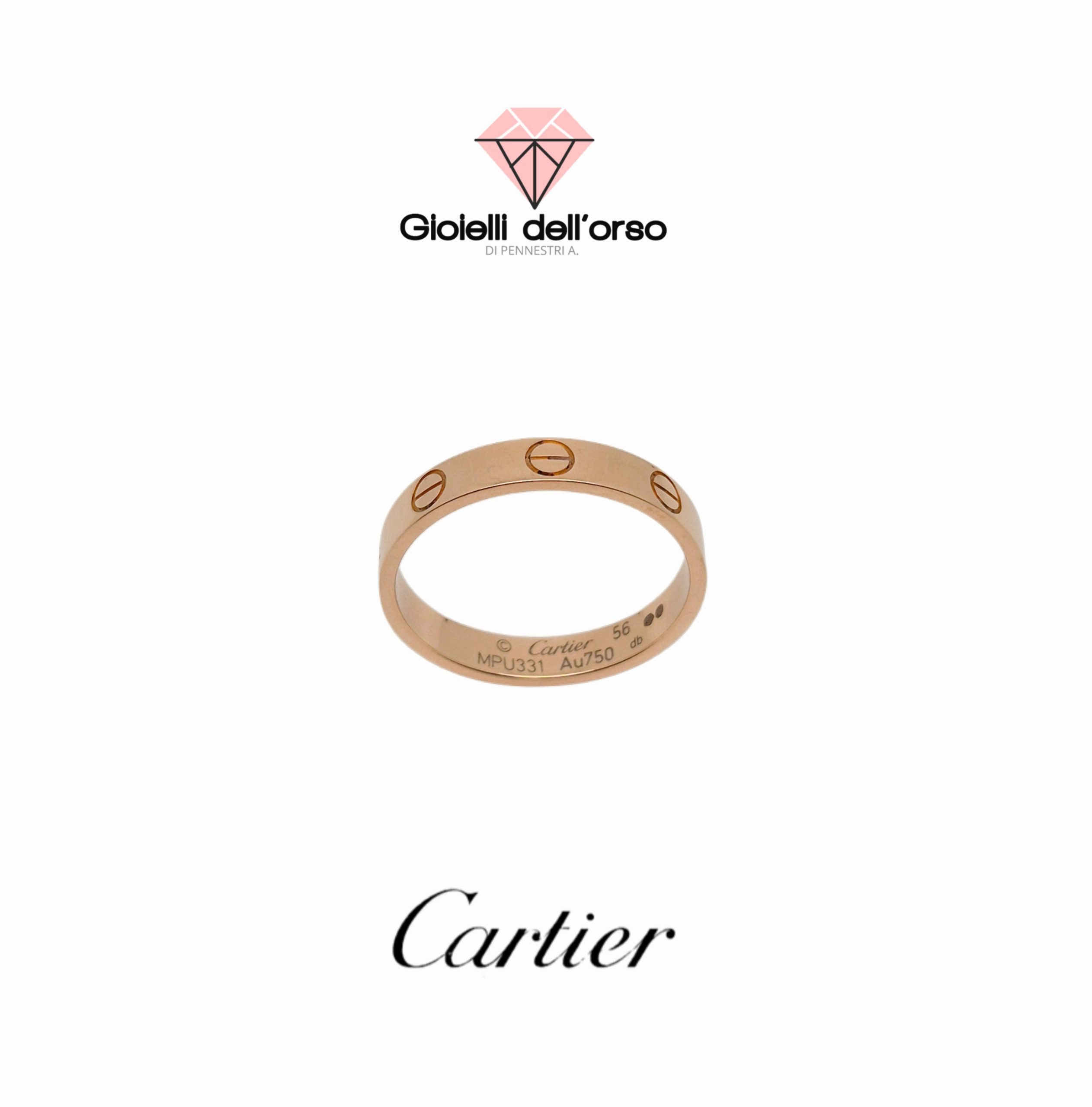 anello cartier love oro rosa usato
