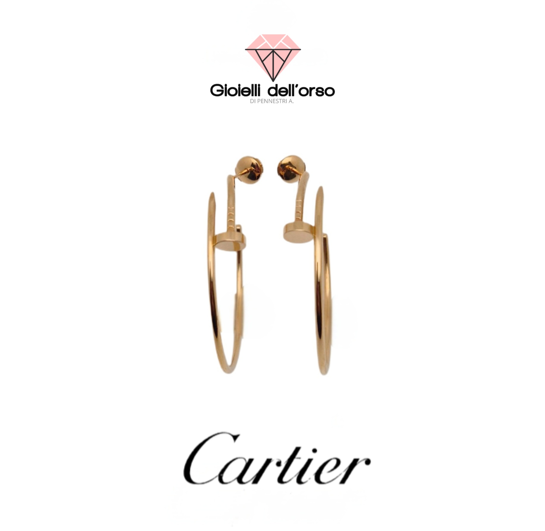 orecchini chiodo cartier usati