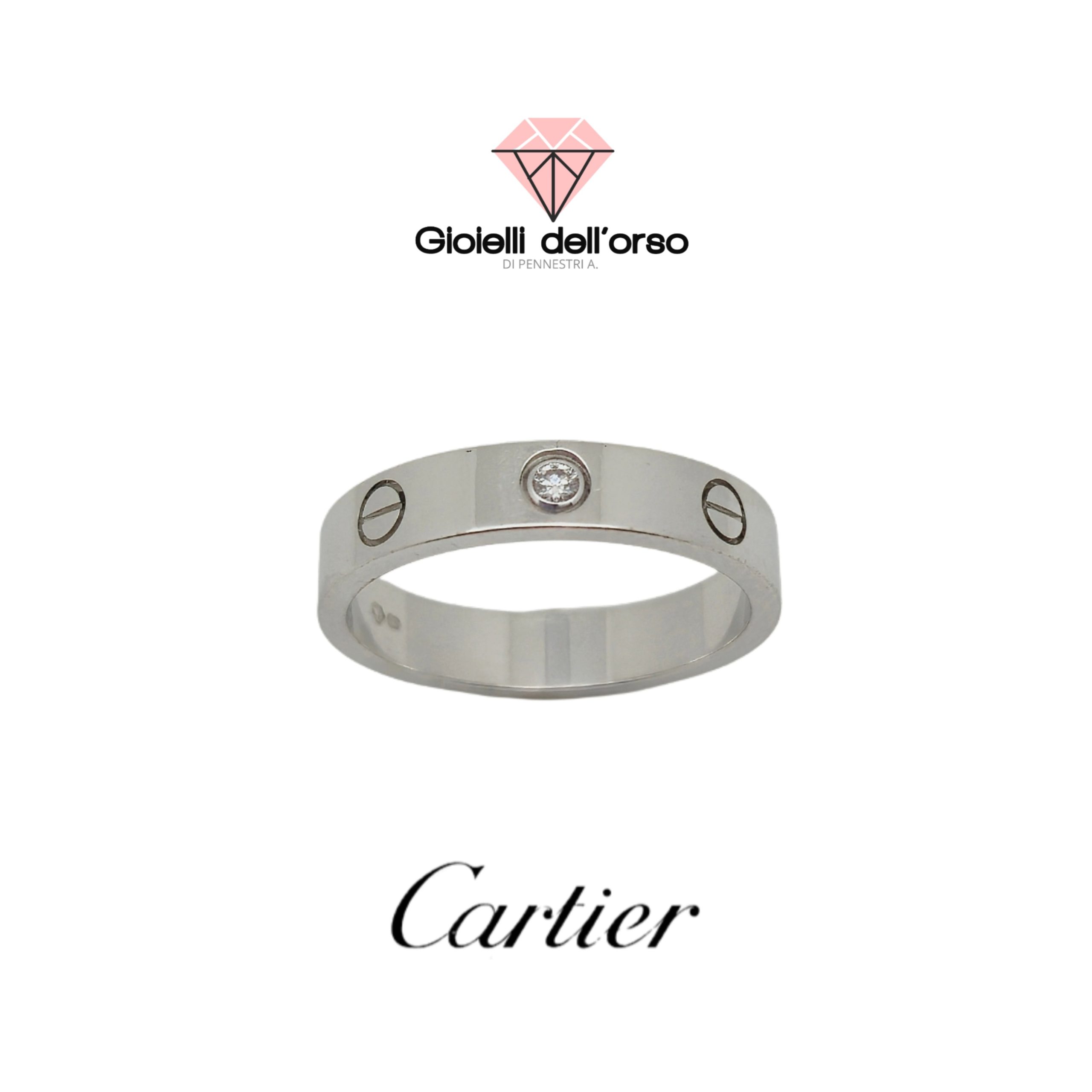 anello cartier love oro bianco milano